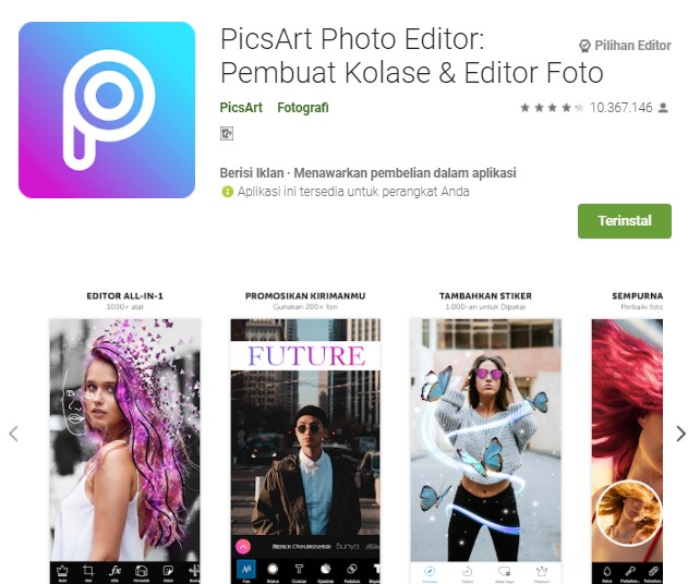 PicsArt Aplikasi Edit Foto Jadi Kartun