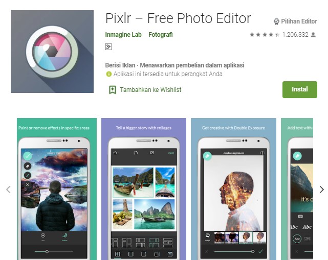 Pixlr Aplikasi Foto Jadi Kartun di Android dan iPhone