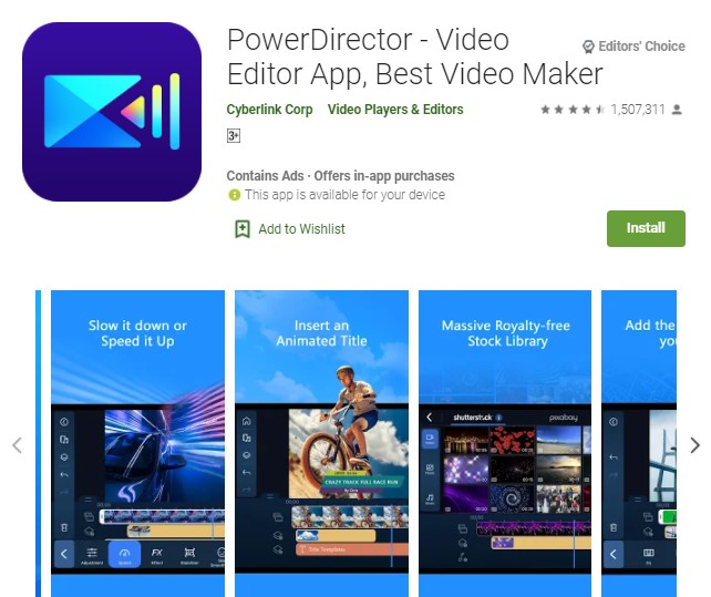 PowerDirector Aplikasi untuk Edit Video Vlog