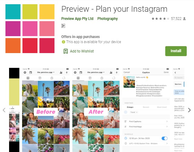 Preview Plan your Instagram