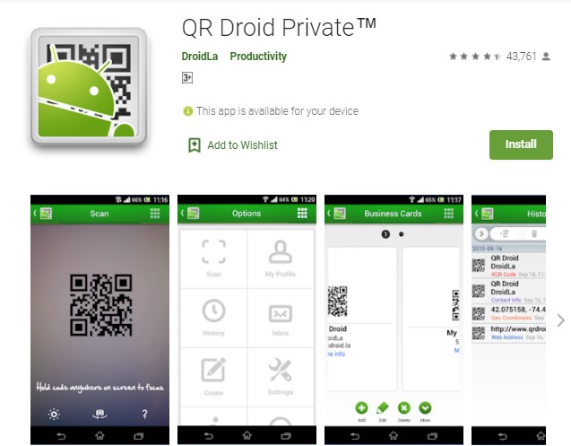 QR Droid Private