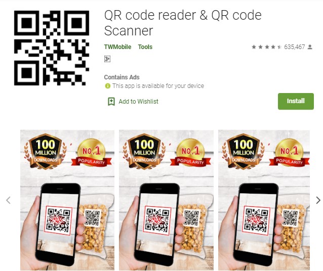 QR code reader QR code Scanner