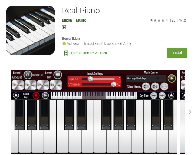 Real Piano - Aplikasi Belajar Piano