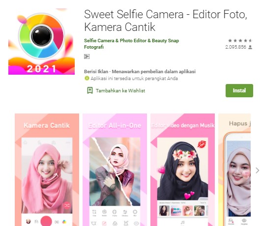 Sweet Selfie Camera Editor Foto Kamera Cantik