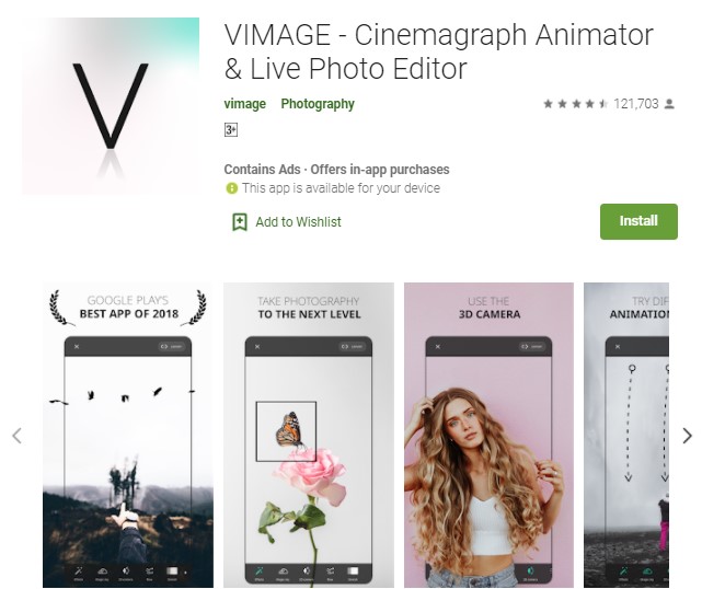 VIMAGE Cinemagraph Animator Live Photo Editor