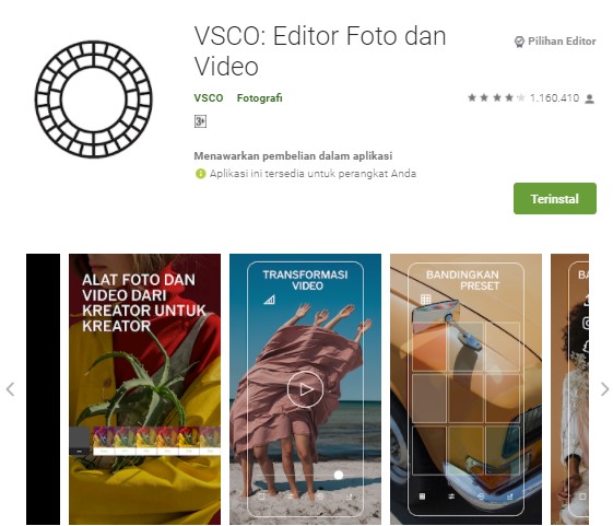 VSCO Editor Foto dan Video