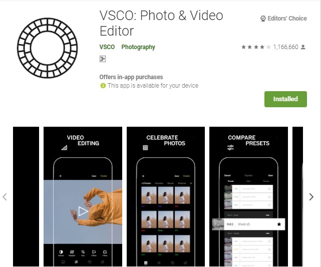 VSCO Photo Video Editor Aplikasi Foto Android Terbaik