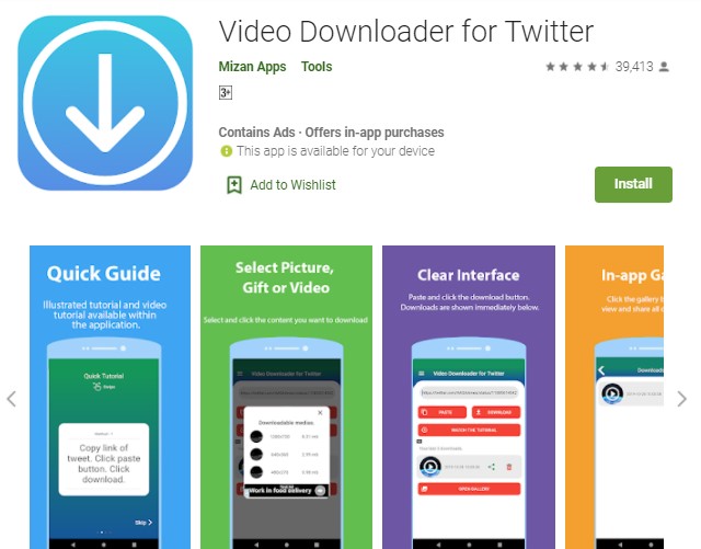 Video Downloader for Twitter Aplikasi Download Video Twitter Gratis