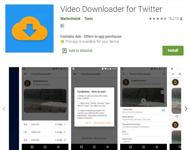 Video Downloader for Twitter Wartechwick Aplikasi Download Video Twitter