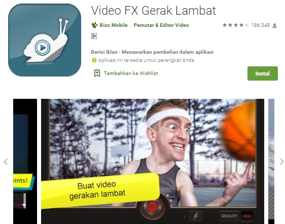 Video FX Gerak Lambat Aplikasi Video Slow Motion di Android