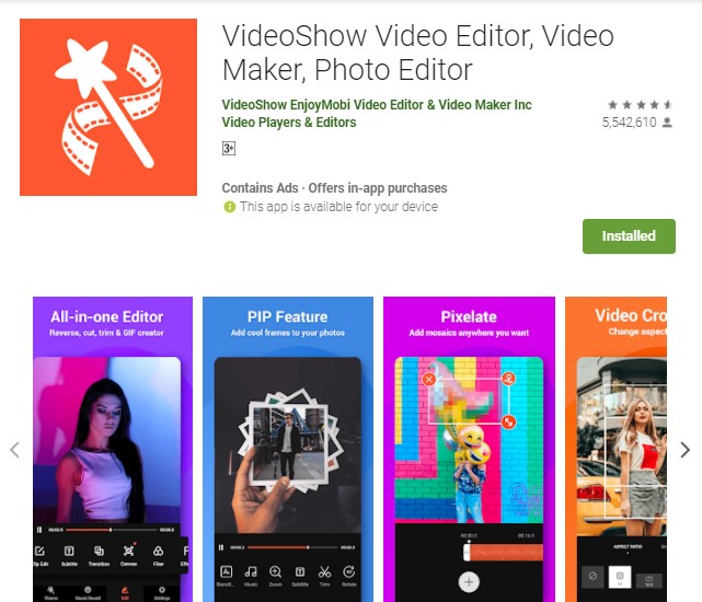 VideoShow Aplikasi Edit Video Gratis di Android