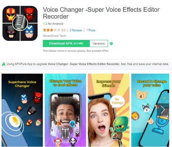 Voice Changer Super Voice Effects Editor Recorder