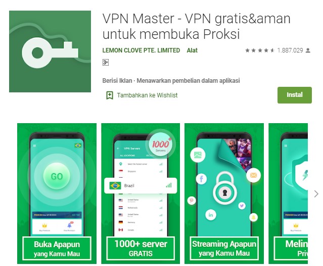 kegunaan vpn master app