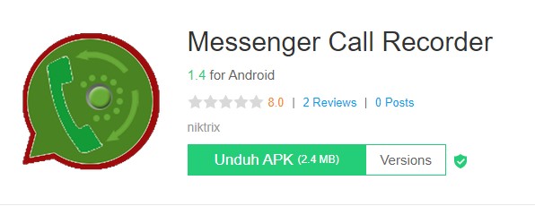Aplikasi Messenger Call Recorder