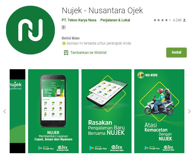 Aplikasi Nusantara Ojek