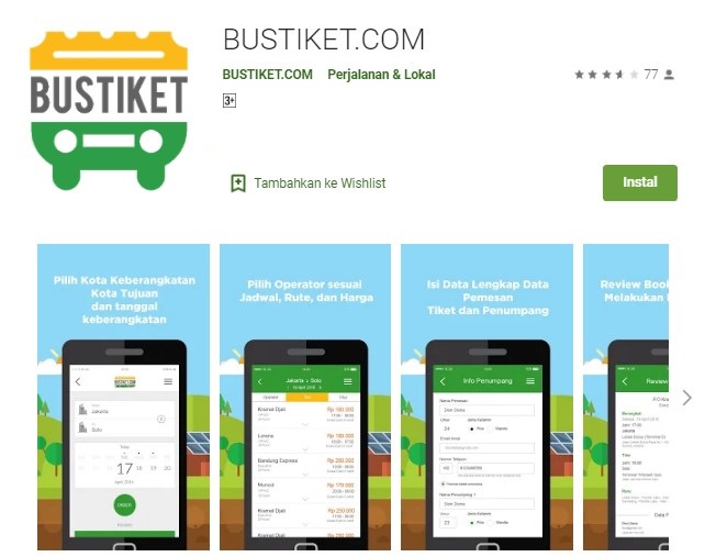 Aplikasi beli tiket bus