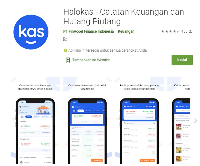 Aplikasi catatan hutang piutang