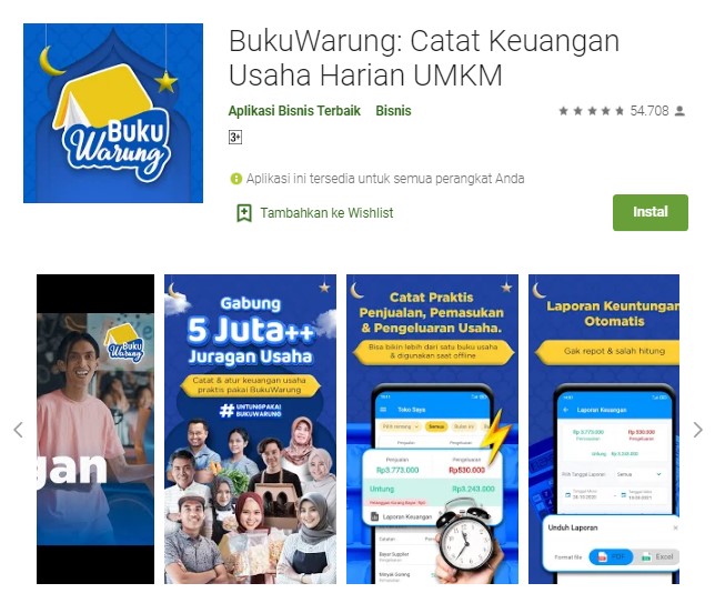 Aplikasi catatan usaha