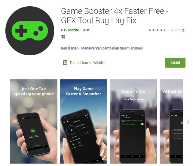 Aplikasi game booster gratis
