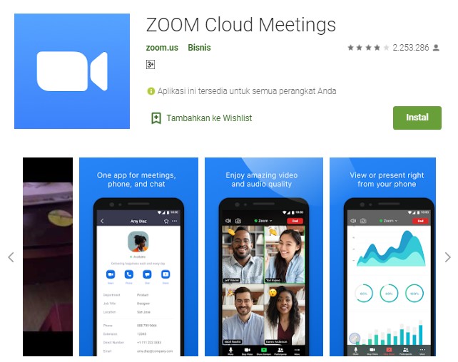 Aplikasi meeting Zoom