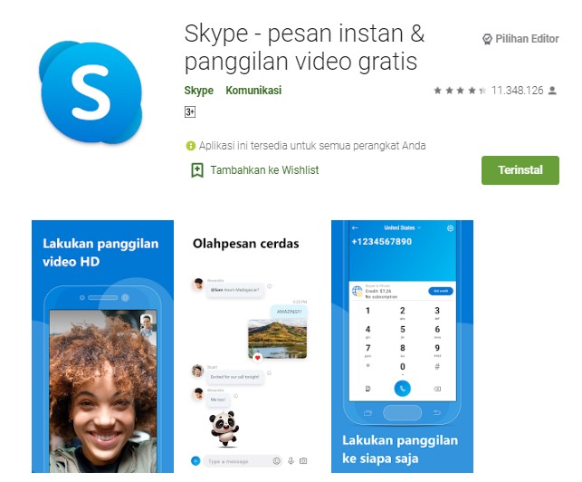 Aplikasi pesan instan Skype