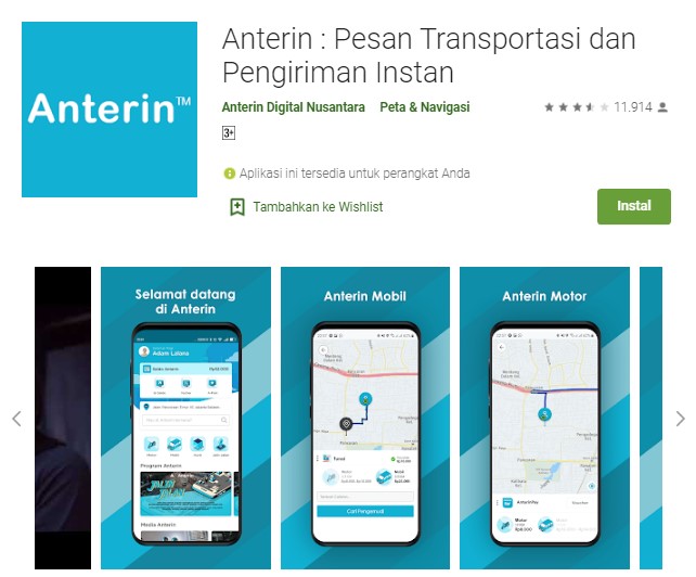 Aplikasi pesan transportasi online