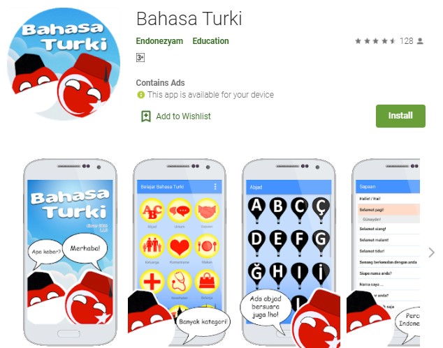 Bahasa Turki Aplikasi Belajar Bahasa Turki