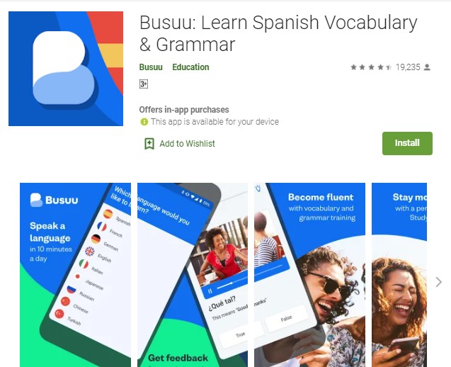 Busuu Learn Spanish Vocabulary Grammar