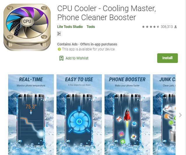 CPU Cooler Aplikasi Pendingin HP