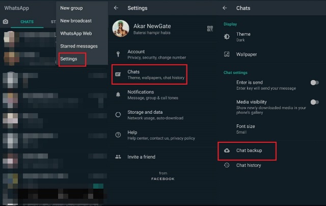 Cara backup chat WhatsApp ke email