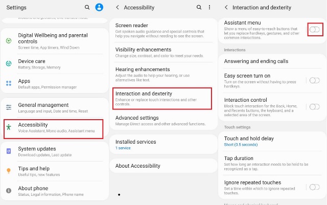 Cara mengaktifkan fitur Assistant Menu Samsung M30