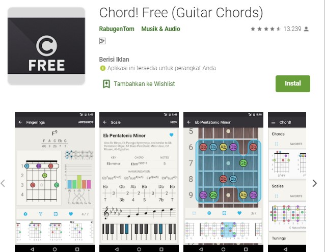 Chord Free Guitar Chords Aplikasi Chord Gitar