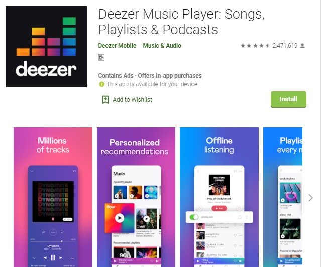 Deezer Music Player Songs Playlists Podcasts