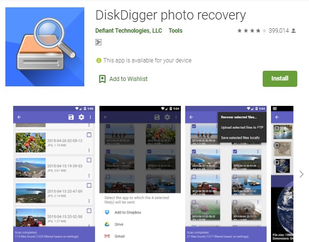 DiskDigger photo recovery Aplikasi untuk Mengembalikan Foto dan Video yang Terhapus