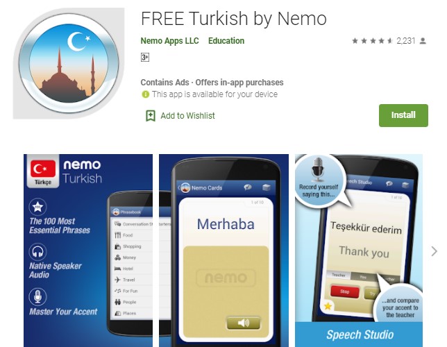 Free Turkish by Nemo Aplikasi Belajar Bahasa Turki di Android Free Turkish by Nemo Aplikasi Belajar Bahasa Turki di Android