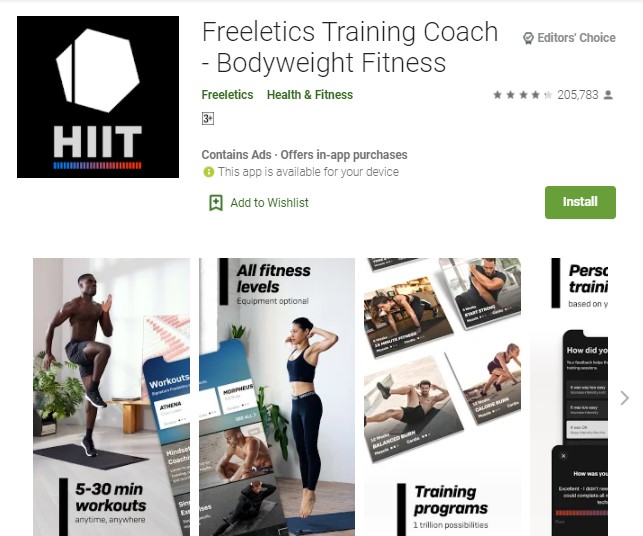 Freeletics Training Coach Bodyweight Fitness