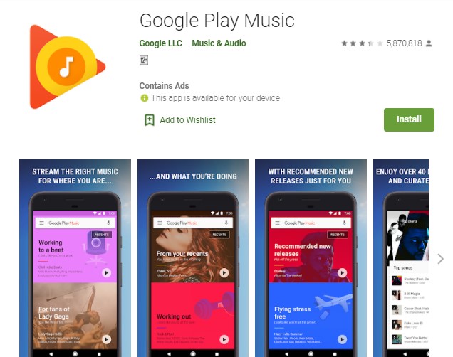 Google Play Music Aplikasi Pemutar Musik Android