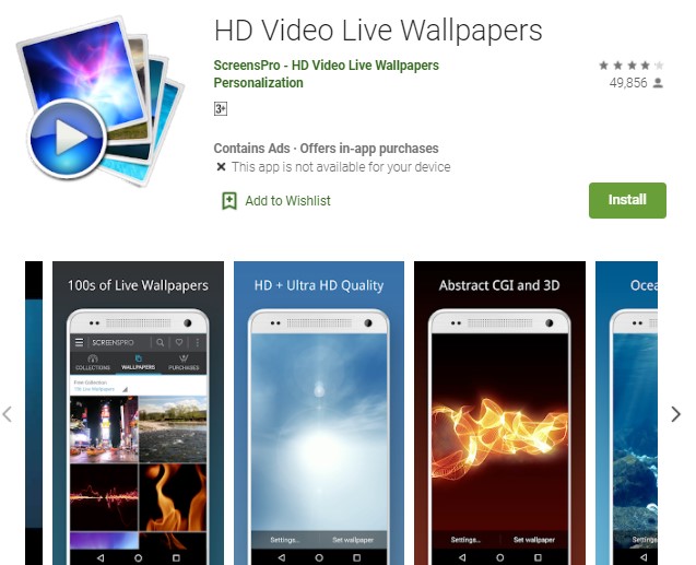 HD Video Live Wallpapers