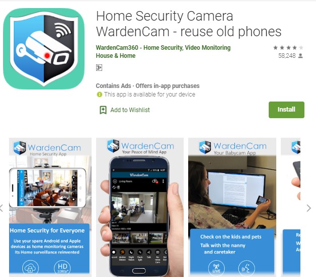 Home Security Camera WardenCam reuse old phones Home Security Camera WardenCam reuse old phones
