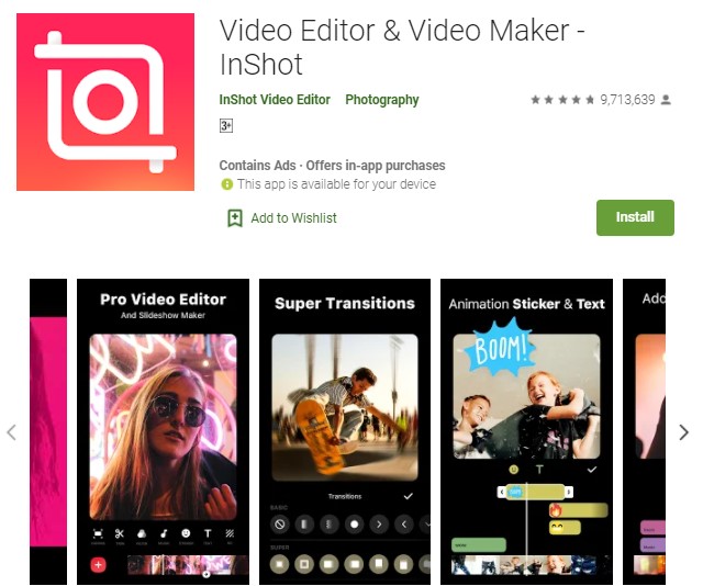 InShot Aplikasi Untuk Memotong Video