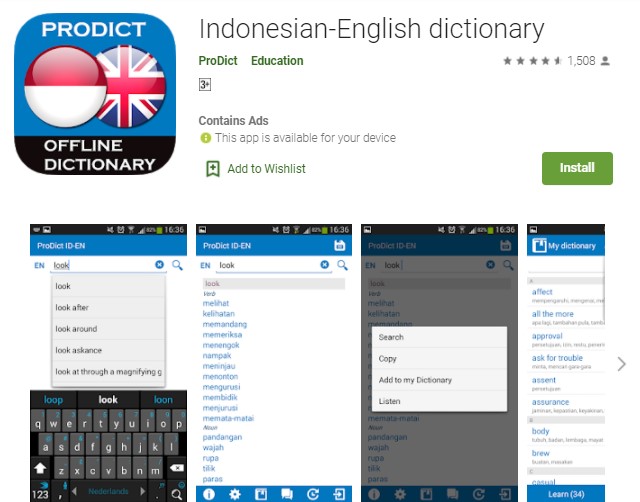 Indonesia – English Dictionary