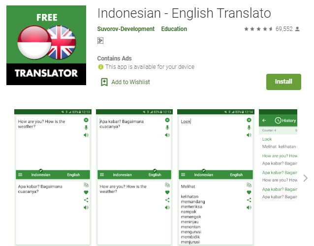 Indonesian English Translato Indonesian English Translato