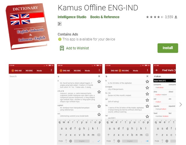 Kamus Offline ENG IND Aplikasi Kamus Bahasa Inggris