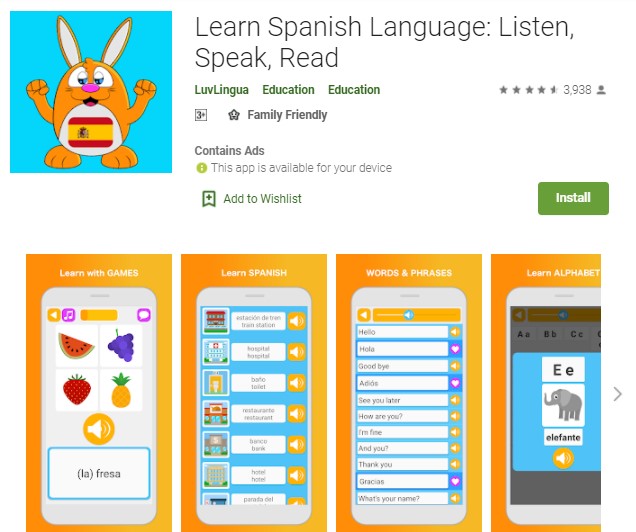 Learn Spanish Language Listen Speak Read