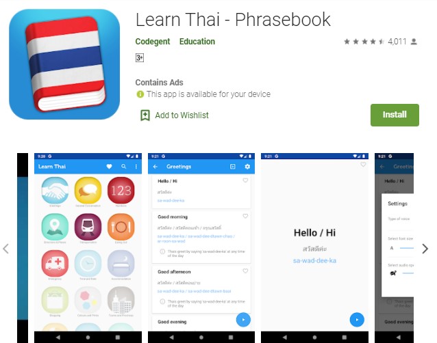 Learn Thai – Phrasebook Learn Thai – Phrasebook