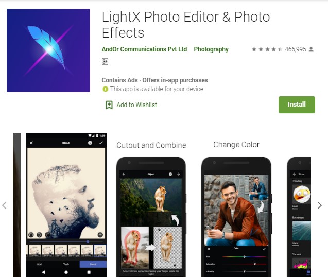 LightX - Aplikasi Edit Background Foto di HP