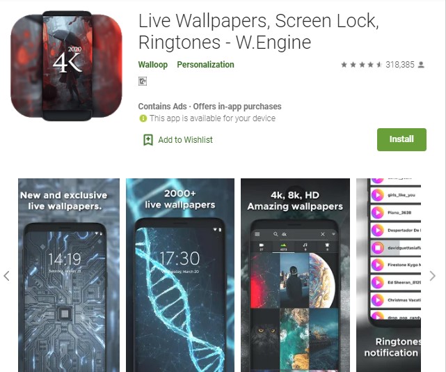 Live Wallpapers Screen Lock Ringtones