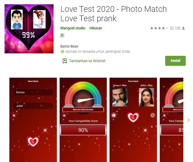 Love Test 2020 Photo Match Love Test prank