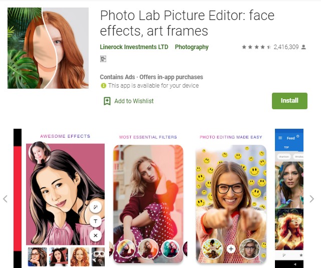 Photo Lab Picture Editor Aplikasi Kamera Selfie yang Dipakai Artis