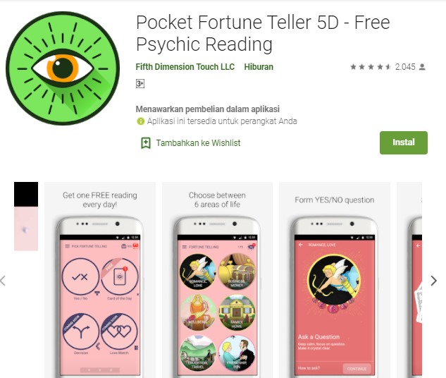Pocket Fortune Teller 5D Aplikasi Ramalan Jodoh